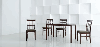 JUSTIN DINING CHAIR WITH WOODEN TOP TABLE (1+4)