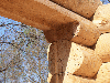 Square milled log house, Larch (Larix spp.)