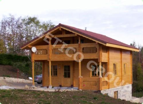 Timber frame house