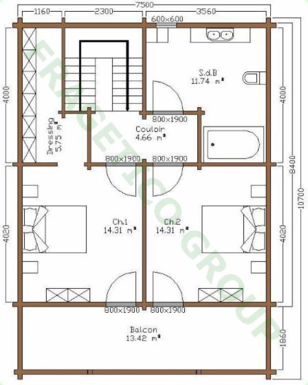 Timber frame house