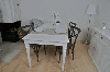white dining table set