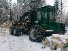 Holz Fällung, Litauen