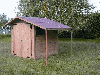 Timber frame house, Pine (Pinus sylvestris) - Redwood
