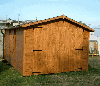 Timber frame house, Pine (Pinus sylvestris) - Redwood