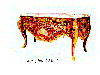 Commode carey, nacar and gold (or silver) on marble.