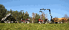 Forest trailer with crane