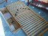 supply slatted bed base, shaped chair back and seat, desk-board 