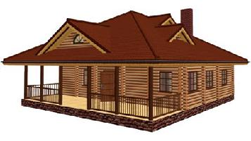 Canadian log house, Cembran Pine